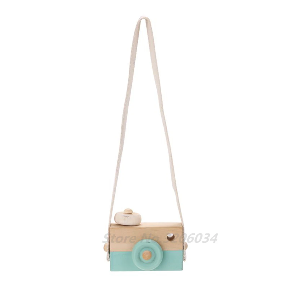 Toy Camera Cute Cartoon Baby Wooden Toy Kids Creative Neck Camera Photography Prop Decoration Children Playing House Tool (8)