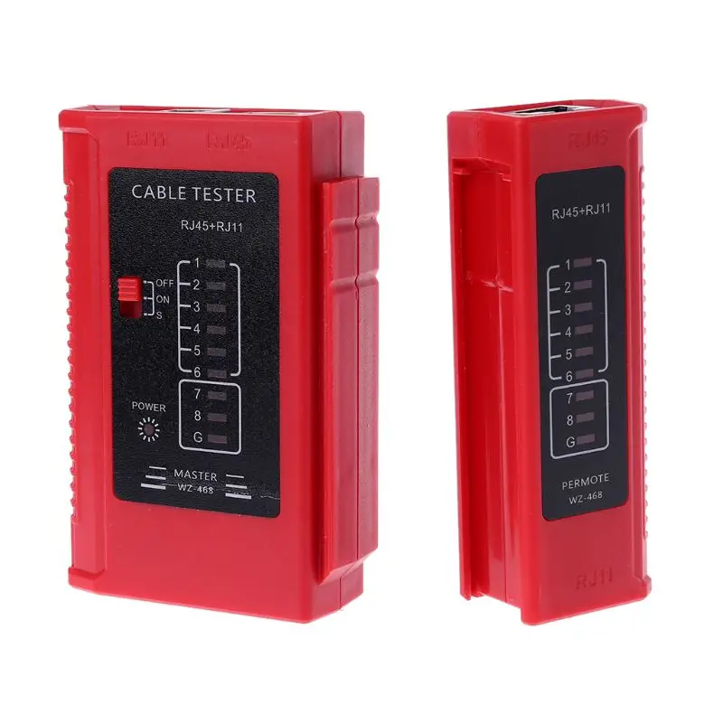 

Antenna Analyzer WZ-468 RJ45 And RJ11 Network Cable Telephone Tester Ethernet LAN Wire Lead Testing Measuring Tools