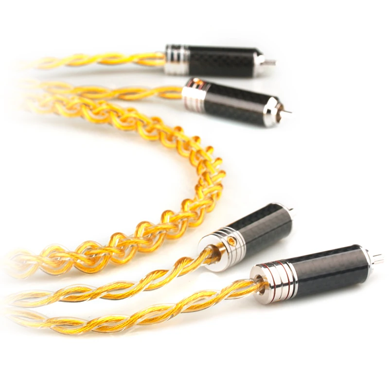 

xiaofan D20 Gu 2RCA to 2 RCA Male to Male Audio gold plated silver Cable RCA Audio Cable 1m 2m for Home Theater Soundbox