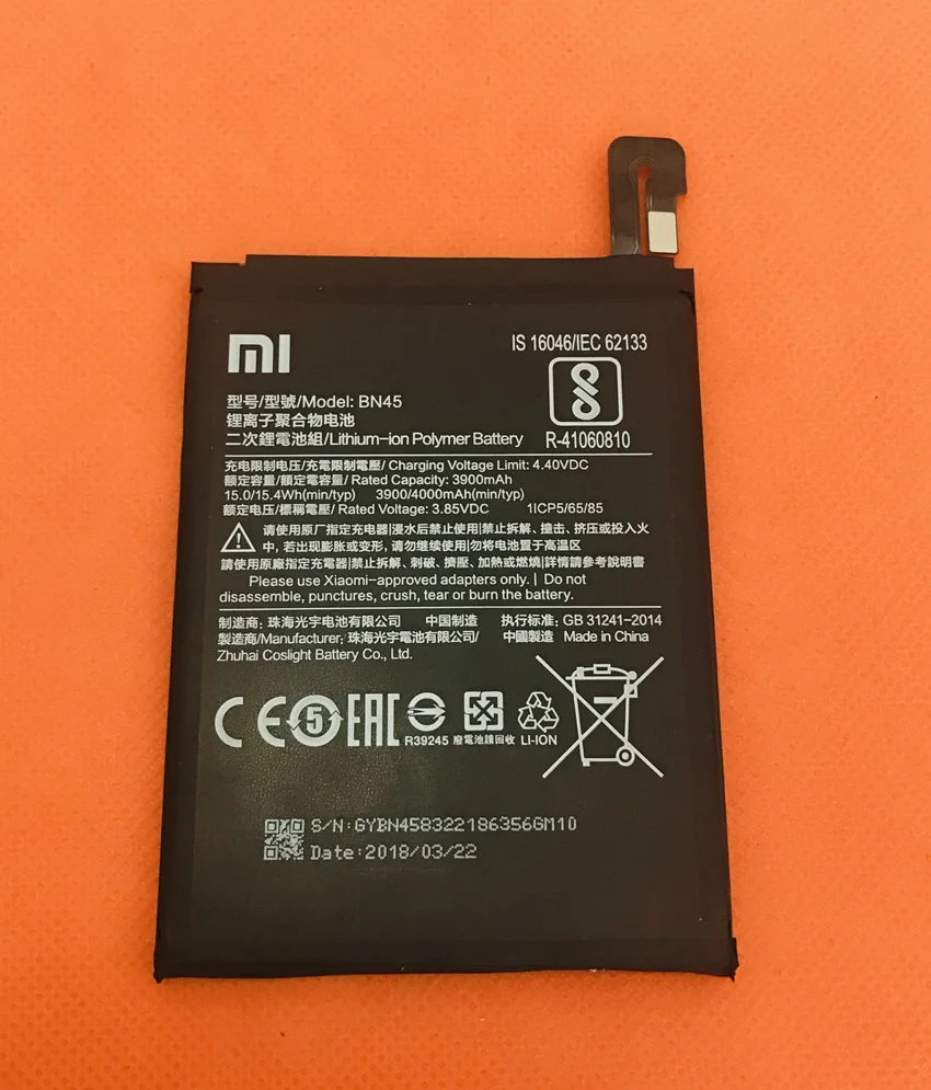 Оригинальный б/у аккумулятор 4000 мАч для Xiaomi Redmi Note 5 Восьмиядерный Snapdragon