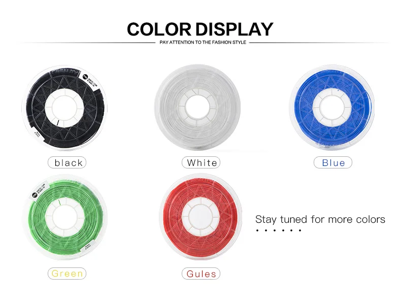 

ST-PLA filament Colorful filament ECO Hihgt purity For CREALITY 3D Printer High quality 1.75mm 1KG 340 Meter