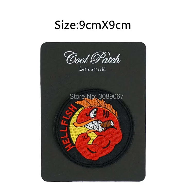

Patchking The Curse Of The Flying Hellfish Ww2 Comic Fabric Woven Patch Aufnaher Sew Iron on Woven Logo Badge