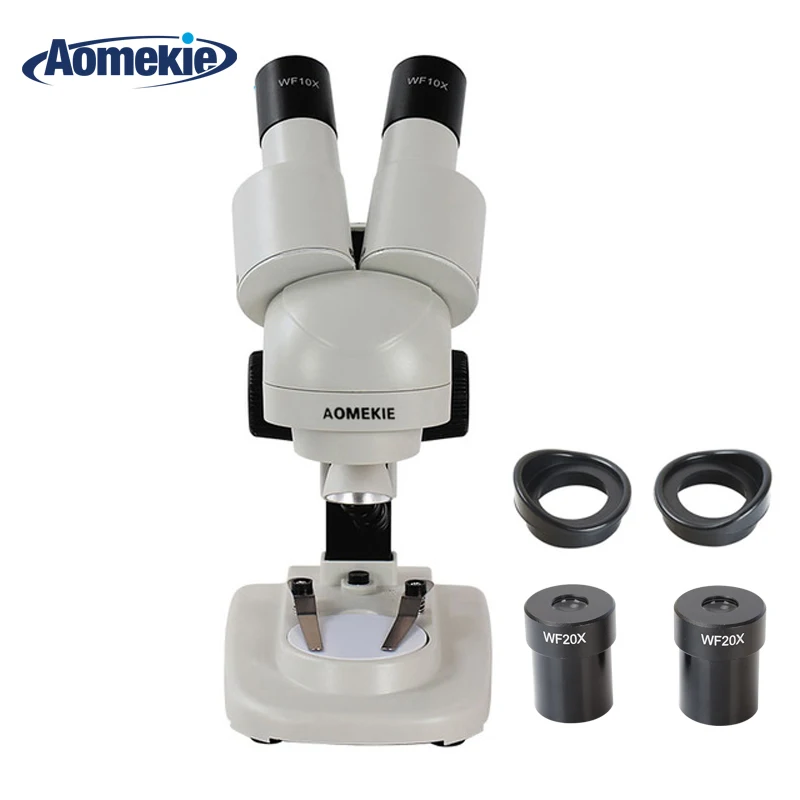 online AOMEKIE 20X 40X Microscópio Estéreo Binocular Visão HD Top Iluminação LED PCB Solda Ferramenta de Reparo Do Telefone Crianças Presente Educação
