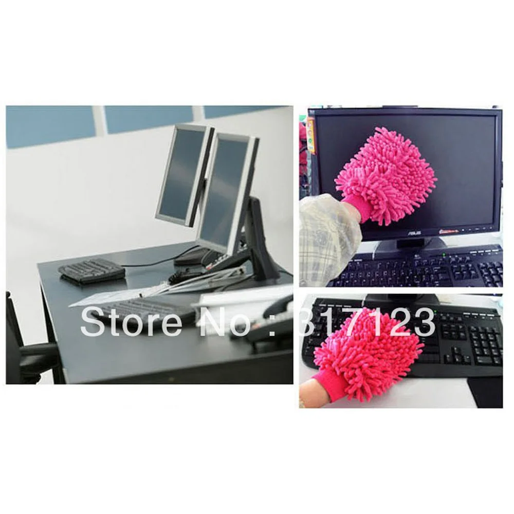 (10 pieces/lot) Car Wash Glove Double Side Microfiber Chenille Soft Fabric Car Washing Glove Cleaning Care