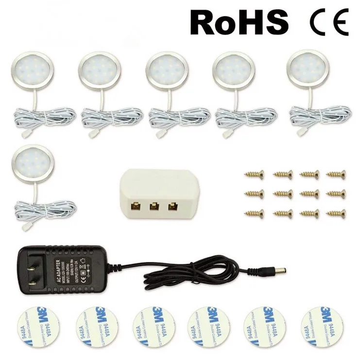 3/4/6/8 шт./компл. 12 V свет под кабинет Беспроводной точечные светильники Кухонные шкафы светильник в шкаф лестницы светодиодный освещение