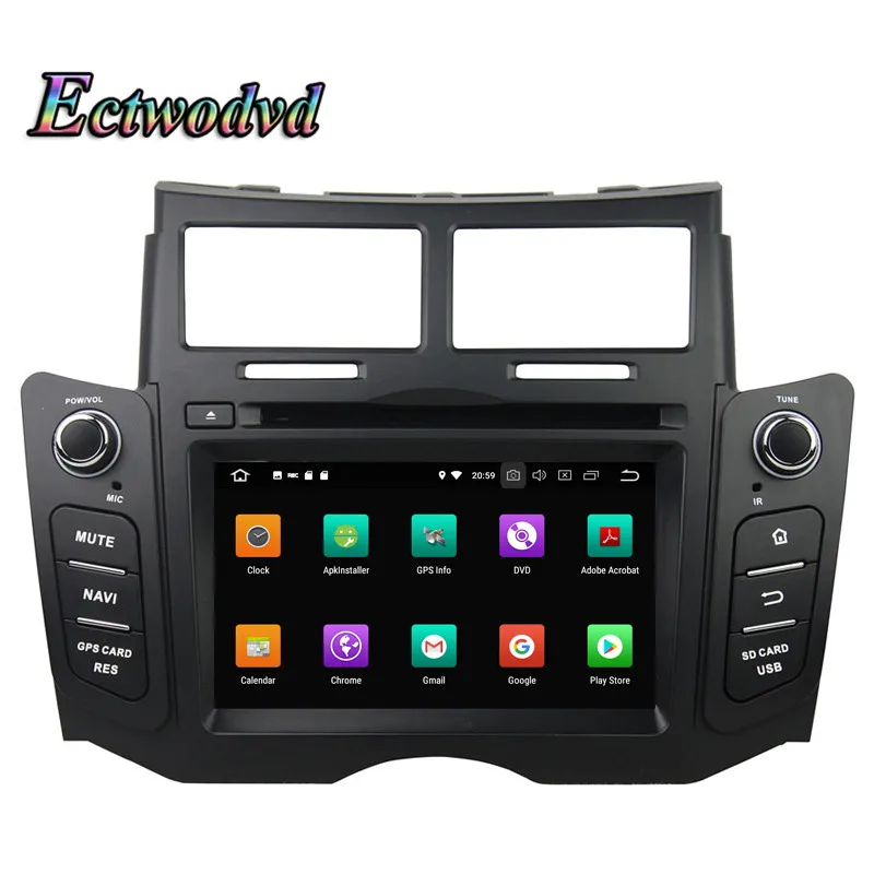 Flash Deal Ectwodvd Octa Core 4G RAM 64G ROM Android 9.0 Car Multimedia DVD Player GPS HeadUnit For Toyota Yaris 2005 2006 2007 2008-2011 2