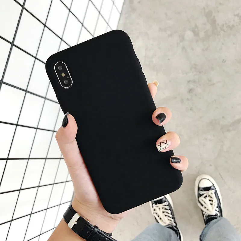 Официальный силиконовый чехол Buluby для Apple iPhone 6, 6s, 7, 8 s Plus, X, Xr, Xs Max, Роскошный чехол для мобильного телефона с полным покрытием, мягкий чехол - Цвет: Black