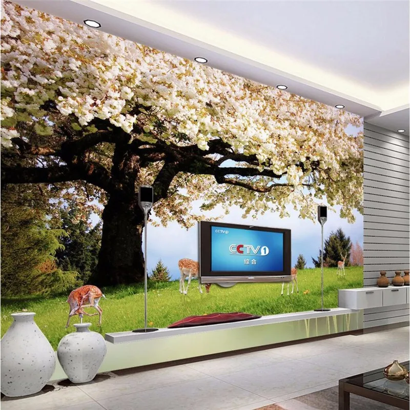 Custom-Photo-Wallpaper-3D-Stereo-Large-MuralsModern-Art-cherry-living-room-sofa-bed-bedroom-beautiful-cherry (1) - 