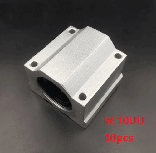 

30pcs/lot SC10UU SCS10UU 10mm linear case unit linear guide shaft linear block bearing blocks for cnc router 3D printer parts