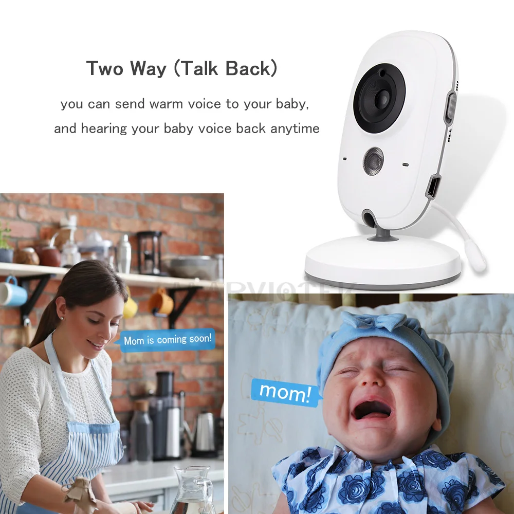 Harga VB603 Video Baby Monitor 2.4G Nirkabel dengan 3.2 Inci LCD 2 Way Audio Talk Night Vision Surveillance Keamanan Kamera babysitter