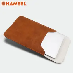 HAWEEL PU Sleeve для MacBook samsung Xiaomi lenovo 13,3 дюймов PU + нейлон ноутбук сумка чехол Тетрадь сумка для переноски