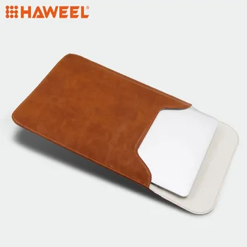 

HAWEEL PU Sleeve For MacBook Samsung Xiaomi Lenovo 13.3 inch PU+Nylon Laptop Bag Case Sleeve Notebook Carry Bag