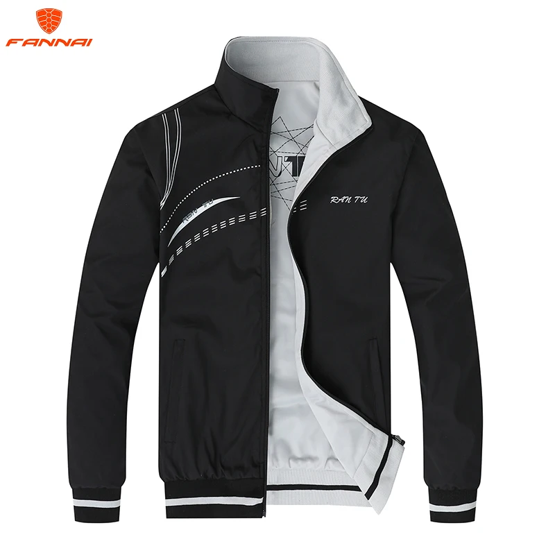 Men's Jackets 2019 New Casual Jacket Men Sportswear Quality Spring Autumn Double-sided Jacket L-6XL Mens Jackets and Coats