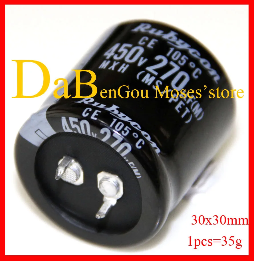 

450v 270uf 100% Original New Ruby-con MXG Series Electrolytic Capacitor Capacitance Radial 30x35mm (10pcs)