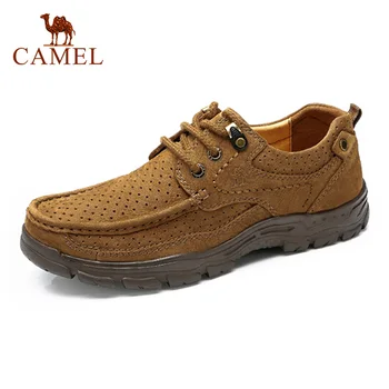 

CAMEL Genuine Leather Casual Shoes Breathable Outdoor Men Shoes Cushioning Light Fashion Suede Footwear Mocassin Homme Daim
