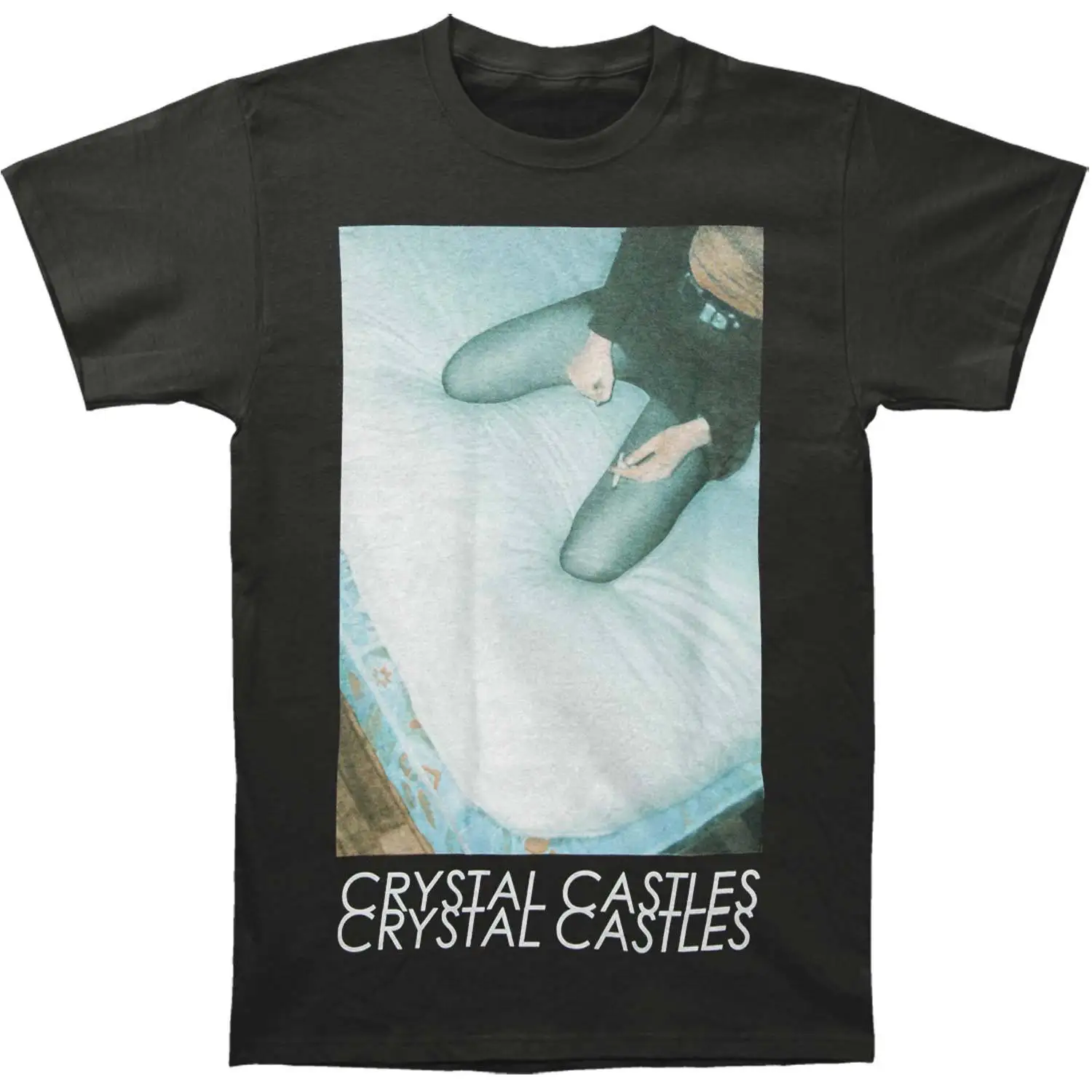 

Crystal Castles Men's Big Deer Slim Fit T-shirt Black New Arrival Male Tees Casual Boy T Shirt Tops Discounts Top Tee