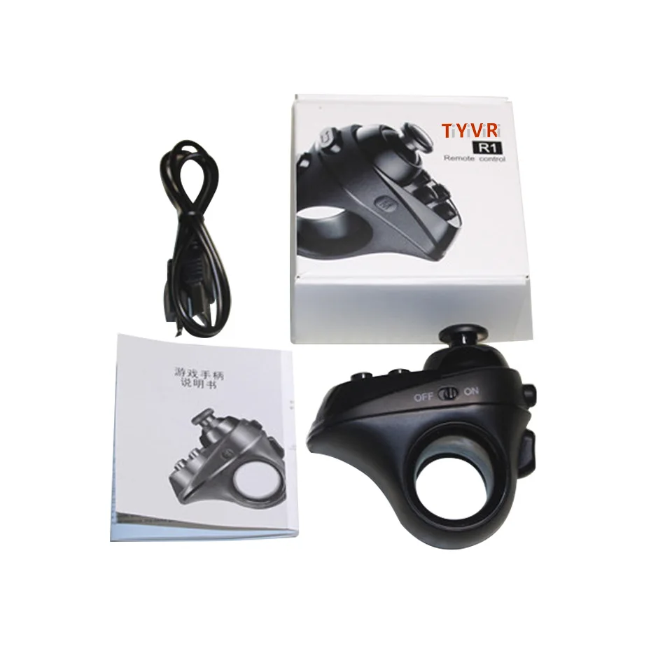 Wireless Controller Mini Ring Rechargeable Wireless VR Remote Game Bluetooth 4.0 Joystick Gamepad for Android 3D Glasses