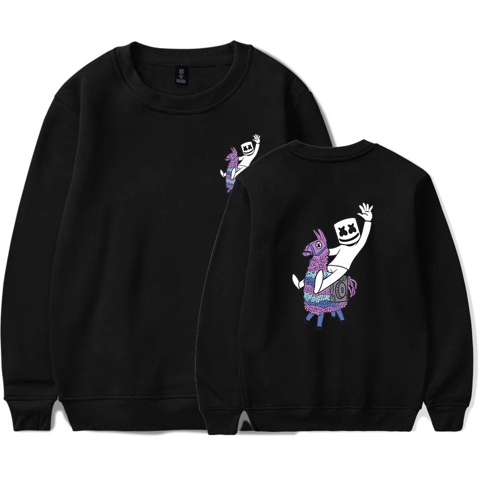 

Electronic music Marshmello Printed Funny O-neck Sweatshirt 2019 New Harajuku Casual Kpop Round Collar Unisex Autumn Sweatshirt