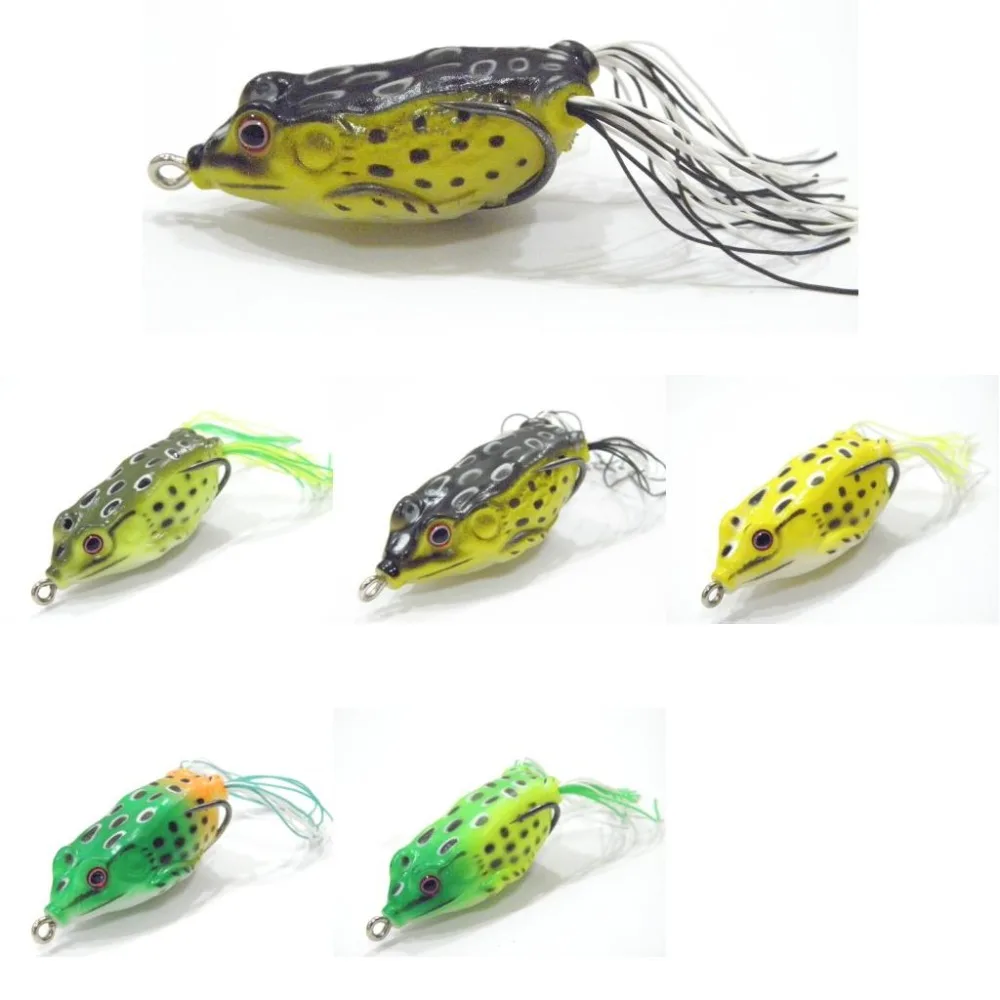 wLure Fishing Lure Topwater Frog Hollow Body Soft Bait Bass Walleye Crappie Minnow FG43tackle