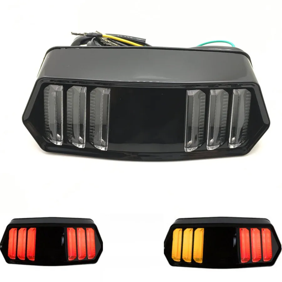 Koop 1 st Motorfiets Achterlicht LED Achterlicht Motorbike Ge iuml;ntegreerde Richtingaanwijzer Voor Honda Grom MSX 125 CBR650F CTX700N CTX700