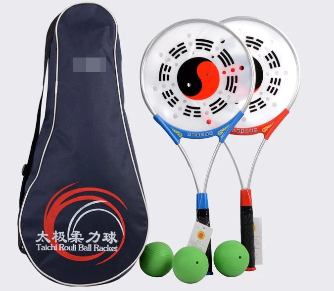 Taichi мягкая мощная ракетка для мяча Tai chi Taiji softball kung fu ракетка+ мяч+ сумка 3 шт./компл