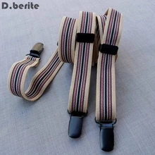 Мужские повседневные полосатые подтяжки унисекс регулируемые подтяжки на ремешке для взрослых подтяжки для свадебной вечеринки BDXJ213