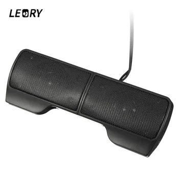 

LEORY 1 Pair Mini Portable Clip-on USB Stereo Speakers line Controller Soundbar for Laptop Notebook Mp3 PC Computer with Clip