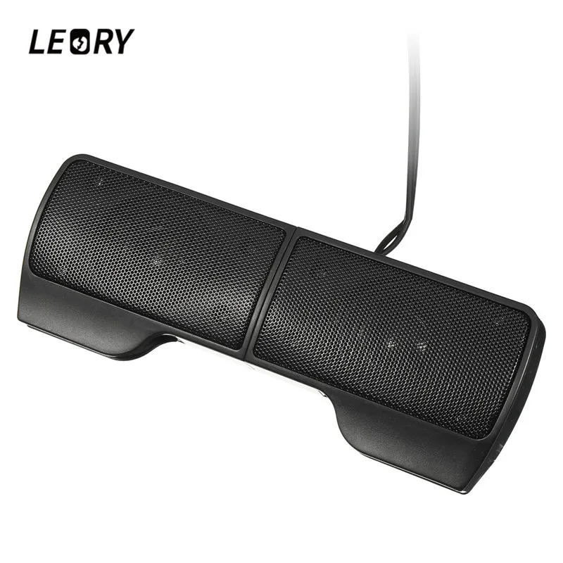 LEORY 1 Pair Mini Portable Clip-on USB Stereo Speakers line Controller Soundbar for Laptop Notebook Mp3 PC Computer with Clip LEORY 1 Pair Mini Portable Clip-on USB Stereo Speakers line Controller Soundbar for Laptop Notebook Mp3 PC Computer with Clip