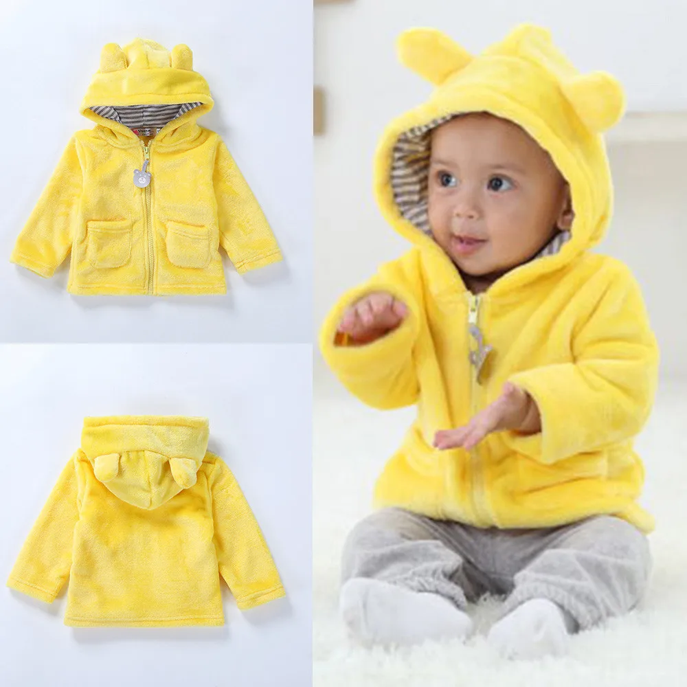 

Newborn Baby Hooded Coat Boys Girls Autumn Winter Long Sleeves Keep Warm Hooded Jacket Coat Clothes Snowsuit Tops #YL5