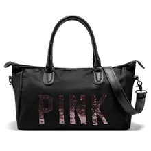 

2018 new fashion hot design PINK Duffle Bag Tote Marl pink beach vs pink bag black color handbag Shopping bag