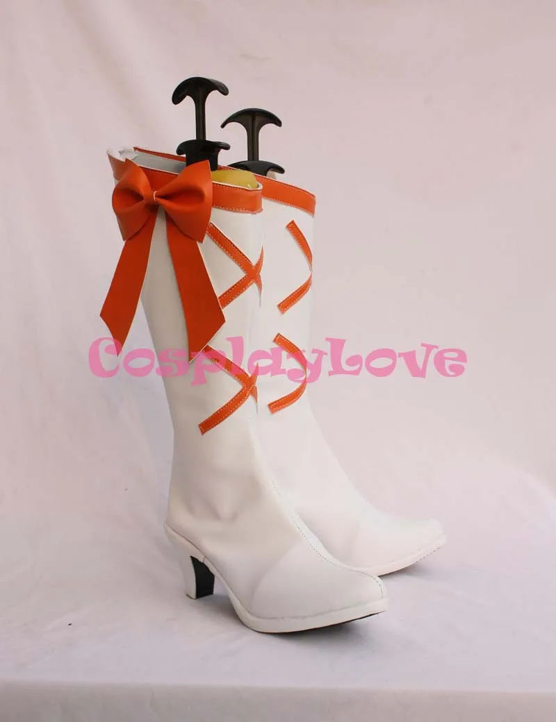 1052 Smile Precure! Pretty Cure Cure Sunshine Cosplay Boots (2)