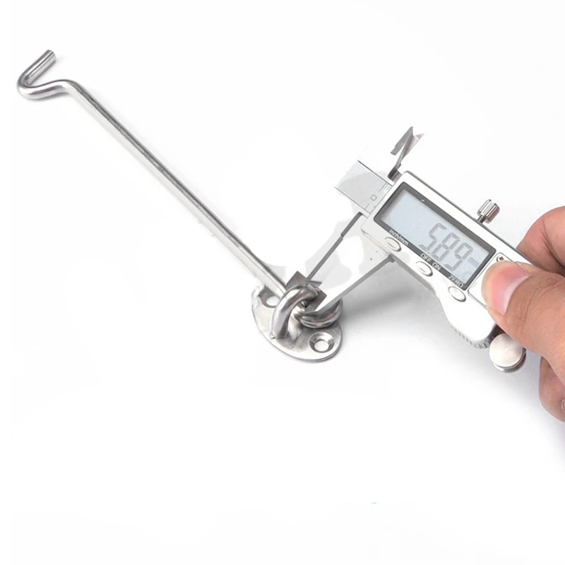 2Pcs 10 Inch Long 248mm Old style Window Brace Windproof Hook Door Window Catch Eye Cabin Hook Fasteners