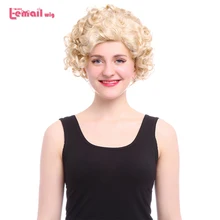 L-email парик, новинка, 28 см/11,02 дюйма, парики для косплея, короткие, блонд, цвет, термостойкие синтетические волосы, Perucas, парик для косплея