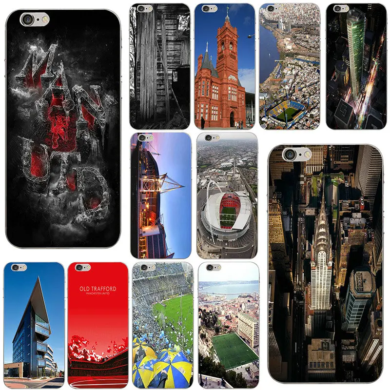 Manchester Old Trafford Soft TPU Silicone Mobile Phone Cases Cover for iPhone X 10 8 7 Plus 6 6S 5 5S SE 5C 4 4S Coque Bags | Мобильные
