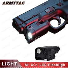 Тактический XC1 пистолет свет мини светодио дный фонарик военно-Ультра компактное оружие света противоударный Охота Lanterna для Glock 17 18