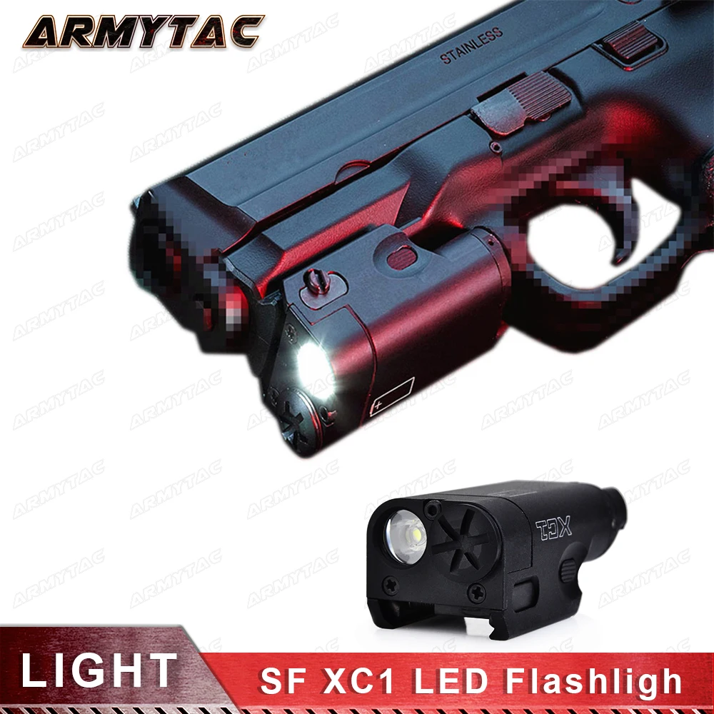 

Tactical XC1 Pistol Light Mini LED Flashlight Military Ultra Compact Weapon Light Shockproof Hunting Lanterna For Glock 17 18