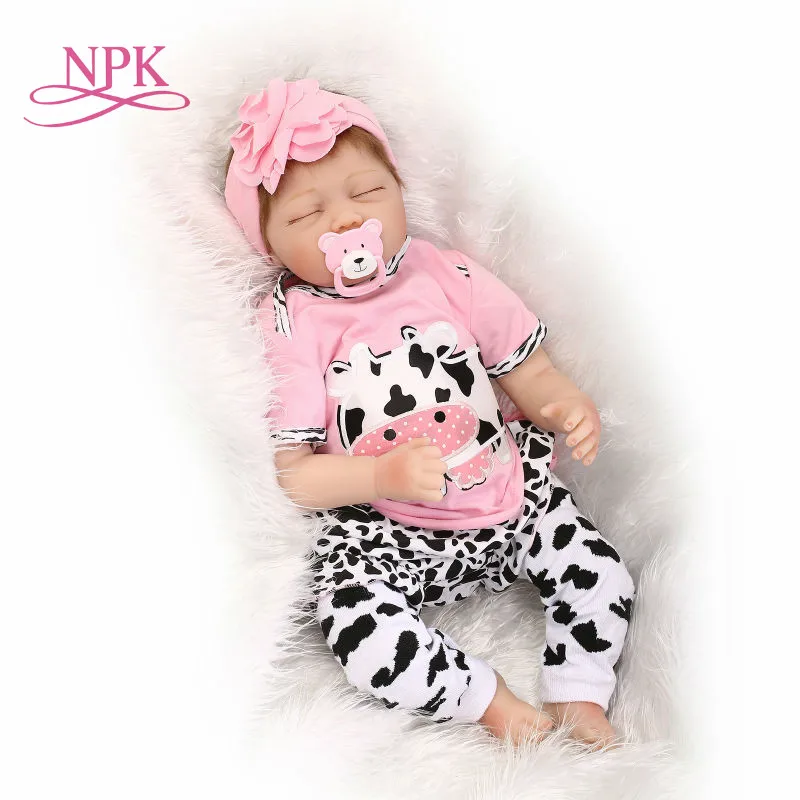 

NPK Bebe reborn princess silicone dolls reborn size 22inch Princess Toddler Babies Dolls toys for children gift real alive
