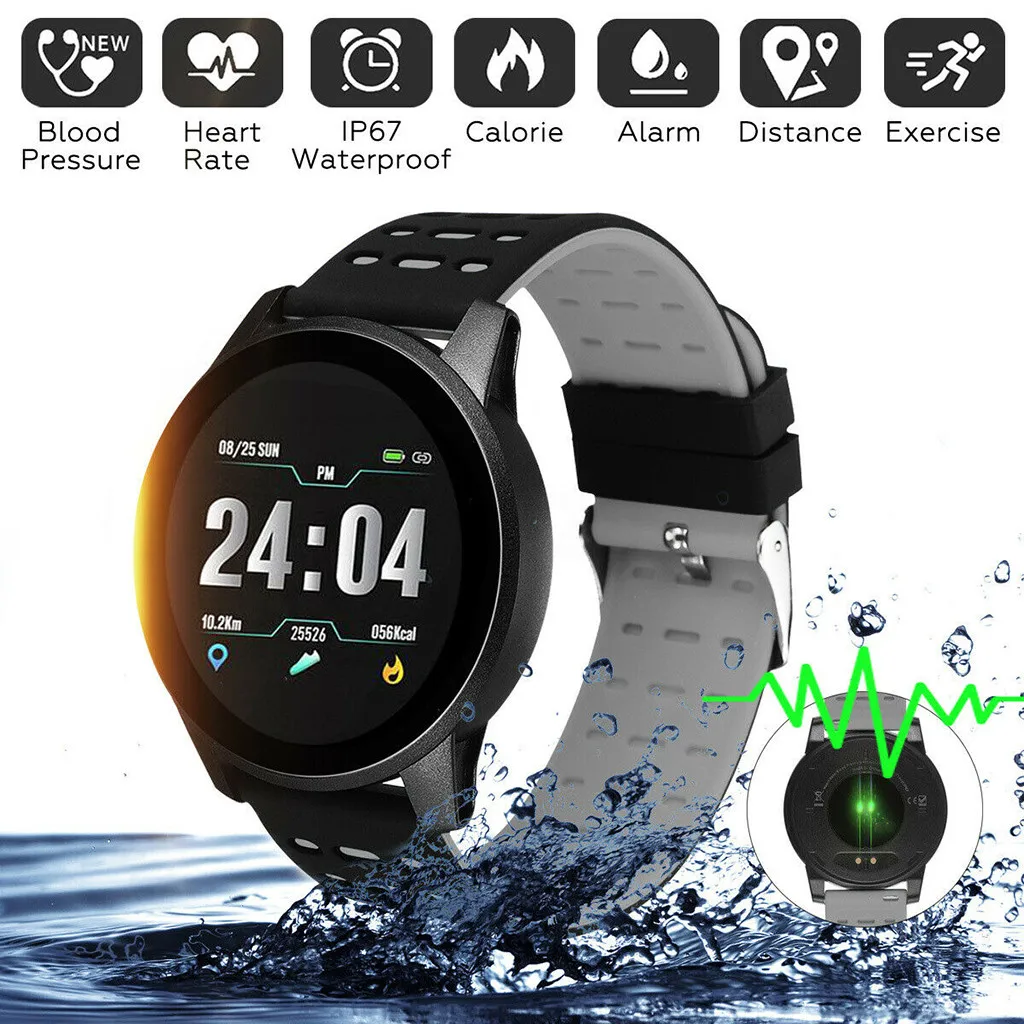 Топ спортивные Смарт-часы для мужчин и женщин монитор сердечного ритма кровяное давление фитнес-трекер Смарт-часы спортивные часы GPS для