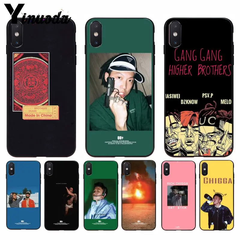 

Yinuoda higher brother rich chigga 88rising Soft Rubber black Phone Case for iPhone 8 7 6 6S Plus 5 5S SE XR X XS MAX