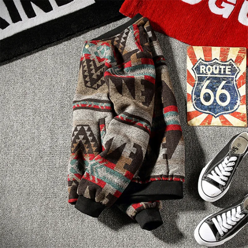 Woollen Thick Men Jacket Coat Man Winter Coats Streetwear Hip Hop Men Jacket Coat Black Bomber Jacket Men 2019New Large size 5XL