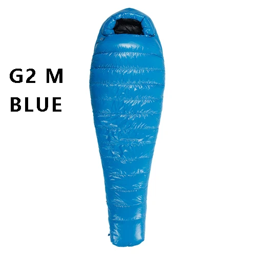 G1/G2/G3 Aegismax профессиональный Сверхлегкий Открытый белый гусиный пух Зимний Мумия Тип спальный мешок - Цвет: G2 M BLUE