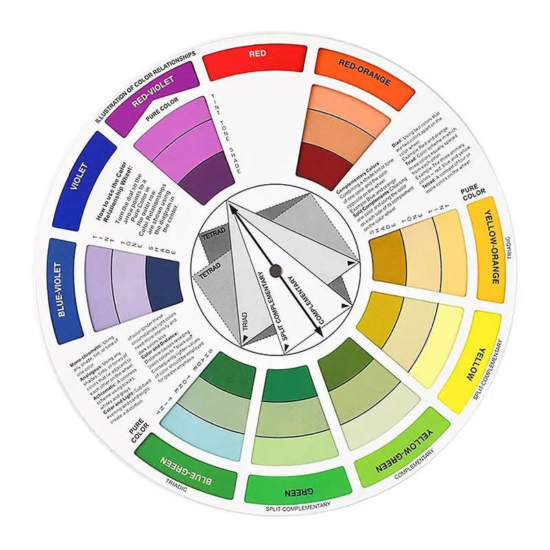 

Color Wheel for Amateur Professional Mix Microblanding Tattoo Pigments Permanent Makeup Accessories Tattoo Color Reference