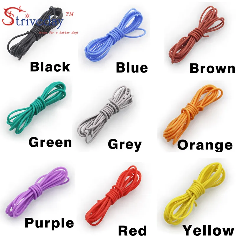 

Striveday 16AWG Flexible Silicone Wire Cable wires RC Cable Copper Standed Wire 5 Meter soft Electrical Wires cable DIY