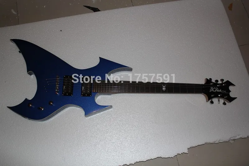 

Free shipping high quality Strange Model Nice B.C. Rich Sigmature Special Blue Electric Guitar In Stock !! Free Shipping