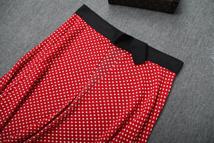 Playsuit Summer Woman 2019 New Polka Dot Turn Down Collar Short Sleeves Short Rompers + Split Long Skirt Two Piece Set Female Playsuit Summer Woman 2019 New Polka Dot Turn Down Collar Short Sleeves Short Rompers + Split Long Skirt Two Piece Set Female