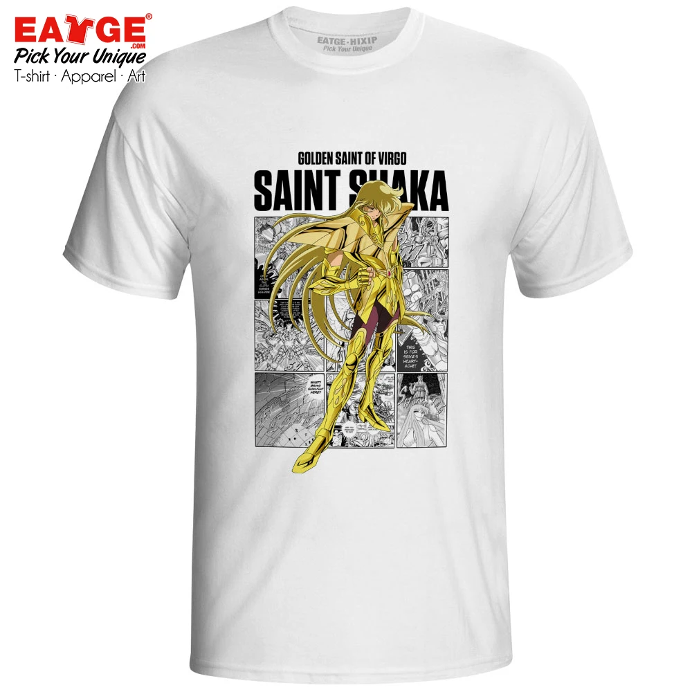 Gemini Saga T-shirt Gold Saints Anime Saint Seiya Knights of the Zodiac Print Funny T Shirt Active Novelty Style Women Men Top - Цвет: 10