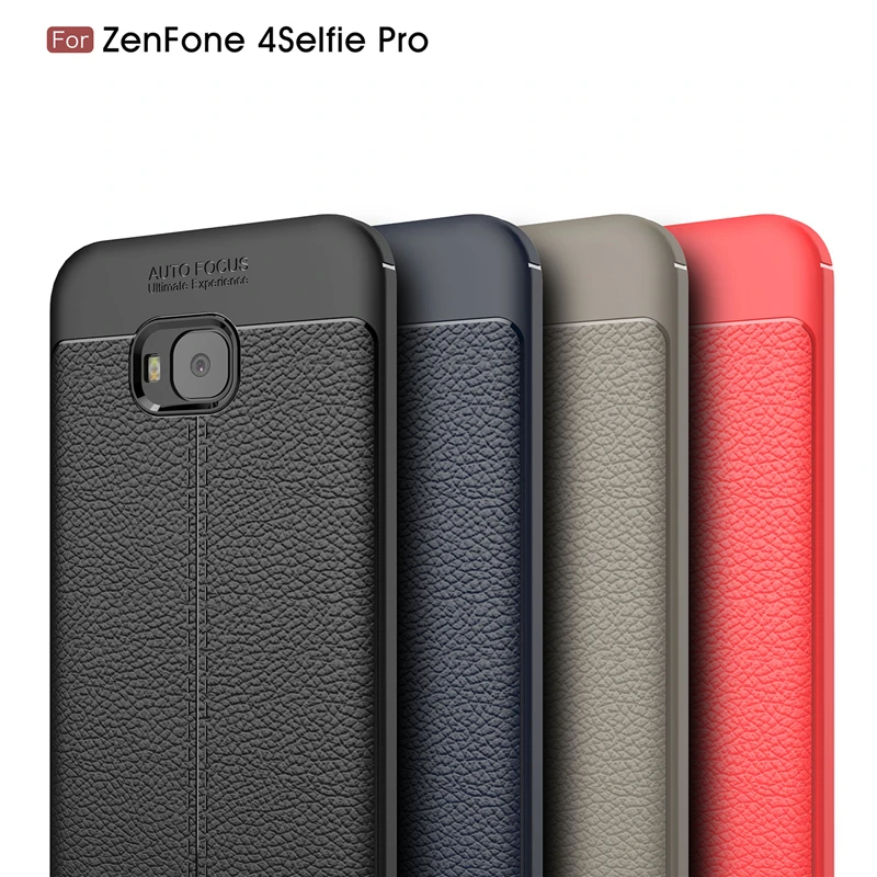 

Hot Sale Soft Silicone Shockproof Case For Asus zenfone 4 selfie pro ZD552KL Litchi Leather Case For ASUS ZD552KL Back Cover