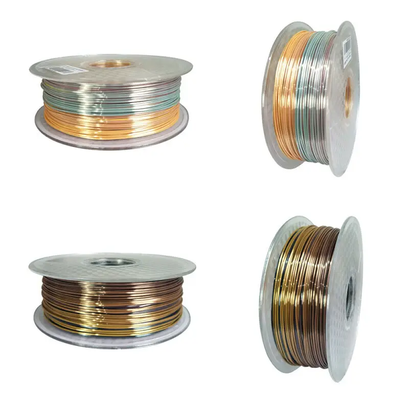 Shina Silk PLA Filament Rainbow Like Multi color 1,75 мм 1 кг печатные материалы постепенно меняют цвет катушки для 3D игла принтера