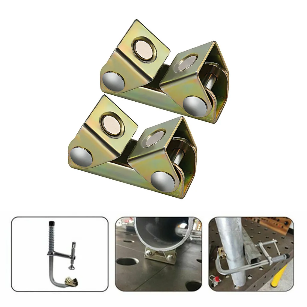 

Home improvement materials V Type Magnetic Welding Clamps Holder Suspender Fixture Adjustable V Pads Strong practical tool