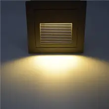 3 Вт Светодиодный светильник для погребения, напольный светильник, AC85-265V светодиодный встраиваемый светильник для лестницы, уличный водонепроницаемый светильник для двора, квадратный светильник для ног